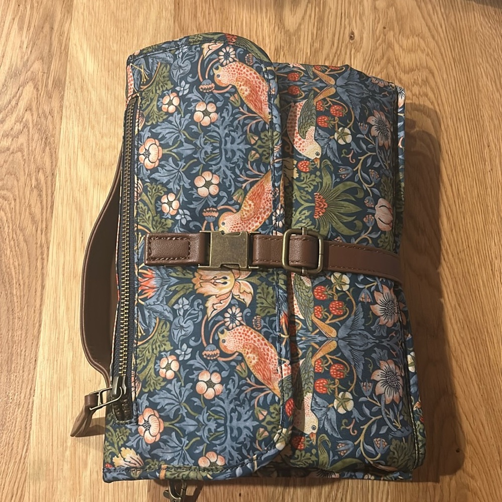 Dock a Tot changing clutch. William Morris Strawberry print